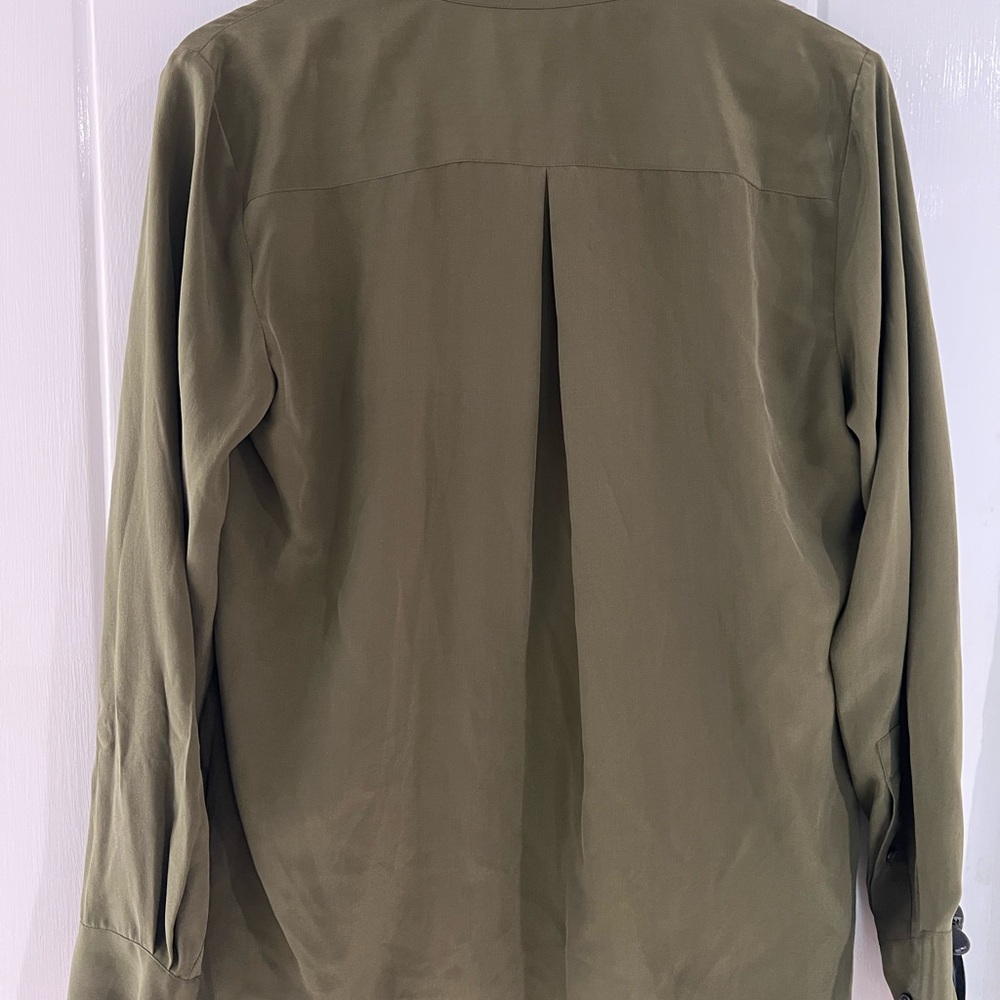 MADEWELL Olive Lace-Up Long Sleeve Top - Picture 4 of 5